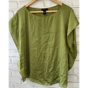 Spense Lime Green Chiffon Women's Blouse Size Small‎